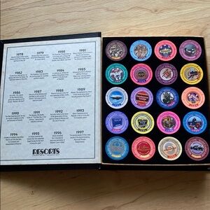 Atlantic City Resorts 20th Ann Commemorative Chips